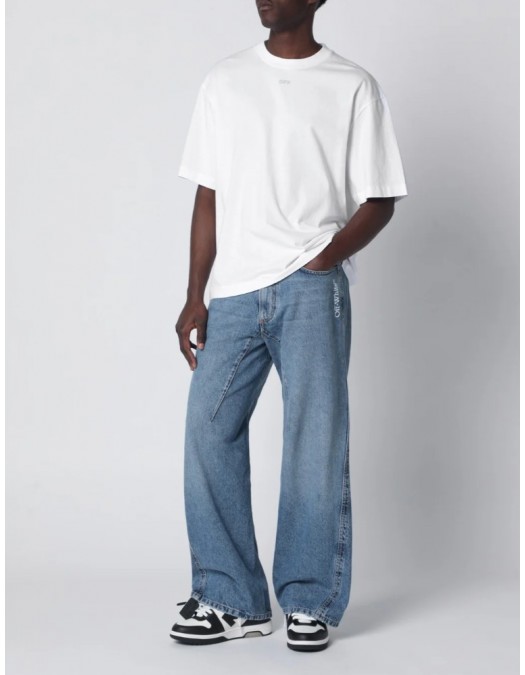 Tricou OFF WHITE, STAMP SKATE SS TEE, Alb - OMAA120S26J00Y100