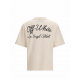 Tricou OFF WHITE, script skate T-shirt, Cream - OMAA120S26J01D270