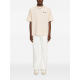 Tricou OFF WHITE, script skate T-shirt, Cream - OMAA120S26J01D270