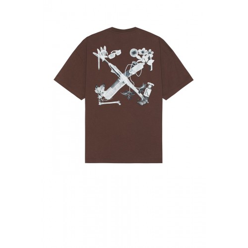 Tricou OFF WHITE, Scan Arr Oversized OMAA161S24JER0022806 Tricou OFF WHITE, Scan Arr Oversized OMAA161S24JER0022806