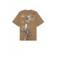 Tricou OFF WHITE, Graphic Print, Brown - OMAA161S24JER0082877