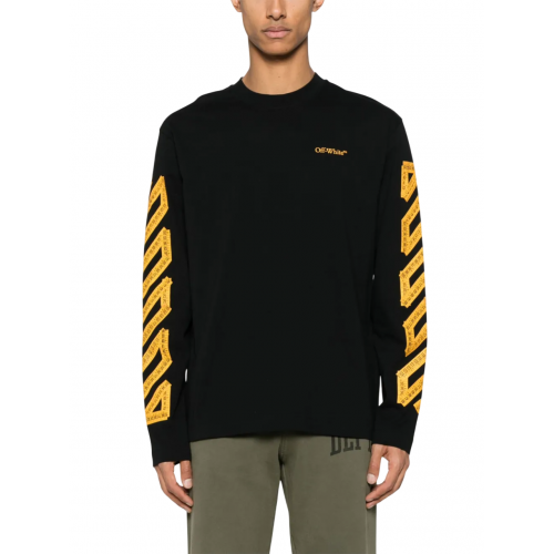 HANORAC OFF WHITE, Yellow Tape Arrow, Black HANORAC OFF WHITE, Yellow Tape Arrow, Black