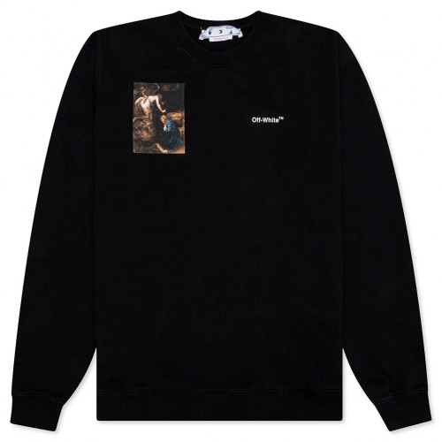 Bluza Off White, Bumbac, Print Caravaggio, Black Bluza Off White, Bumbac, Print Caravaggio, Black