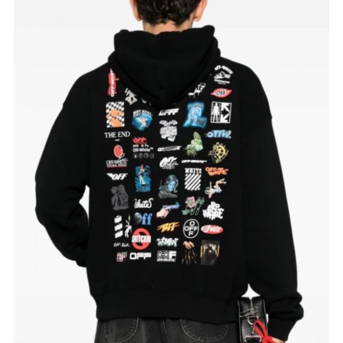Hanorac OFF WHITE, Logic Print, OMBB085G23FLE0151001 Hanorac OFF WHITE, Logic Print, OMBB085G23FLE0151001