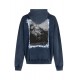 Hanorac OFF WHITE, acid-wash logo-print hoodie, Bleumarin - OMBB085S26F007401