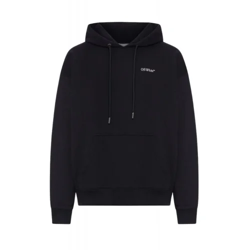 Hanorac OFF WHITE, HALF ARROW SKATE HOODIE, Negru
