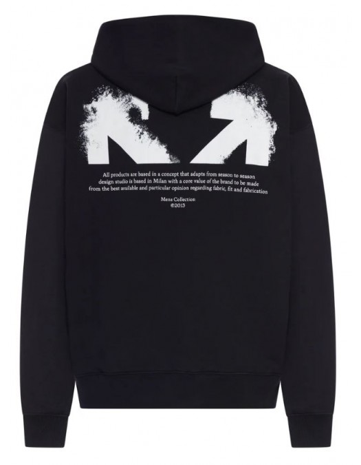 Hanorac OFF WHITE, HALF ARROW SKATE HOODIE, Negru - OMBB085S26F00A001