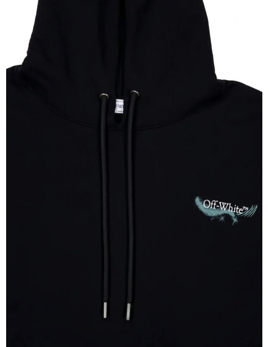 Hanorac OFF WHITE, Moon Skate Print, Negru - OMBB085S26F00E001