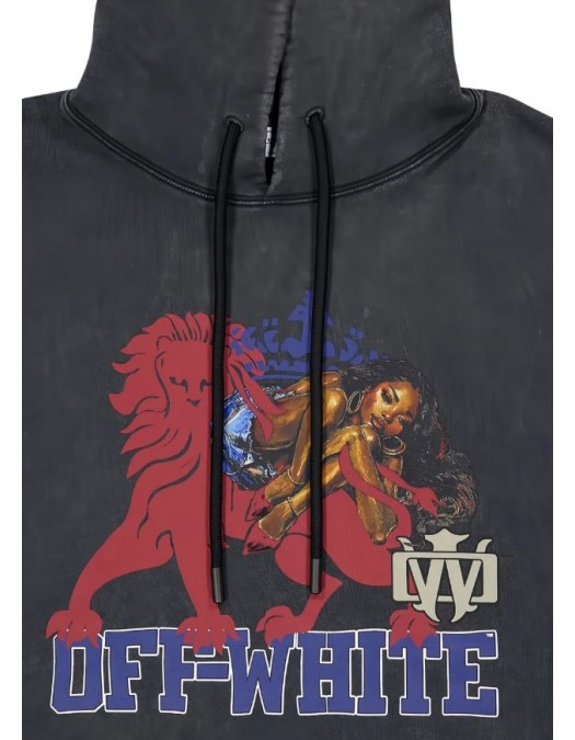 Hanorac OFF WHITE, Mareado hoodie, Vintage Black - OMBB12MS26F001001