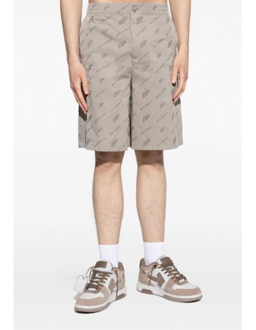 Pantaloni scurti OFF WHITE, Stone Jacquard Bowling Shorts - OMCB092S26FAB00220