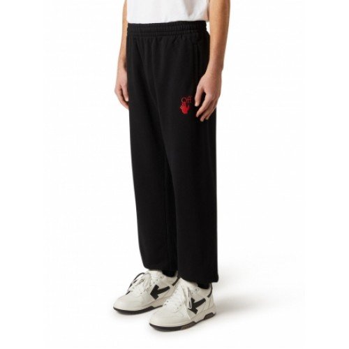 Pantaloni OFF WHITE Black, Hands Off-print  Red Pantaloni OFF WHITE Black, Hands Off-print  Red