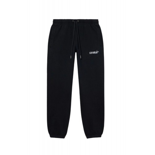 Pantaloni OFF WHITE, Heraldic Arrow Cuffed Sweatpant, Negru