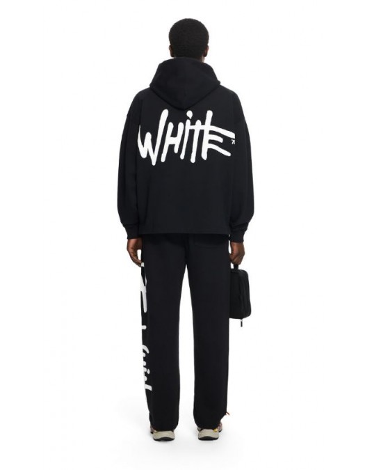 Pantaloni OFF WHITE, Spray Logo Sweatpant, Negru - OMCH05AS26F00B001