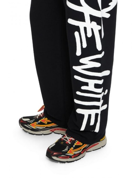 Pantaloni OFF WHITE, Spray Logo Sweatpant, Negru - OMCH05AS26F00B001