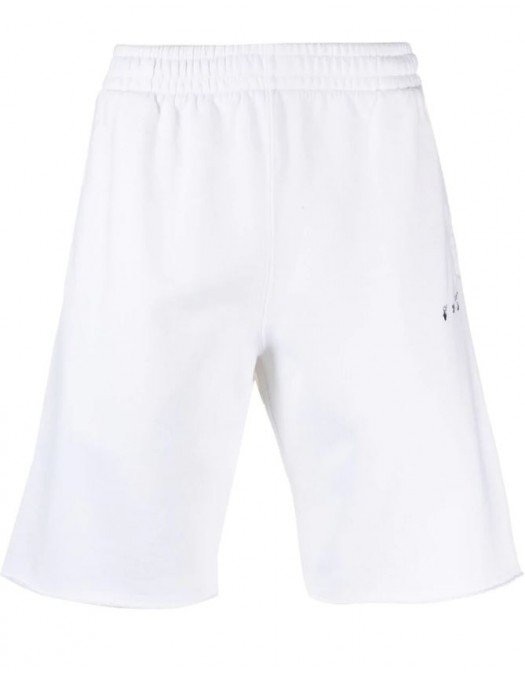 Pantaloni scurti OFF WHITE, Arrows Print, Alb - OMCI006S21FLE0030110