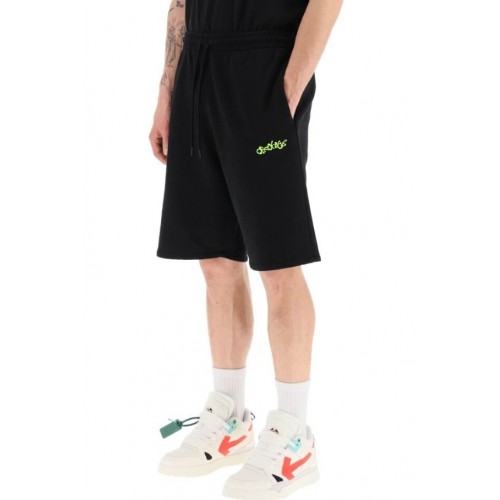 Pantaloni Scurti OFF WHITE, Arrows Prints, Negru Pantaloni Scurti OFF WHITE, Arrows Prints, Negru