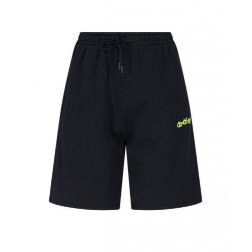 Pantaloni Scurti OFF WHITE, Arrows Prints, Negru