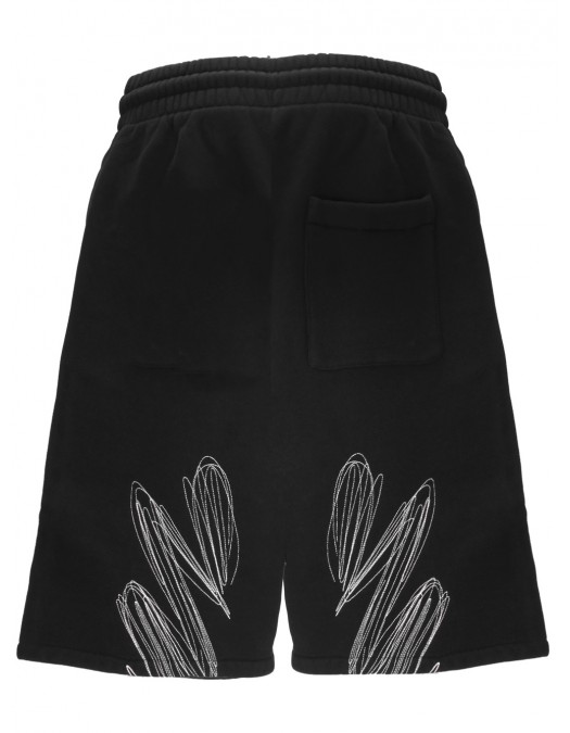 Pantaloni Scurti OFF WHITE, Black Shorts - OMCI013S24FLE0031001