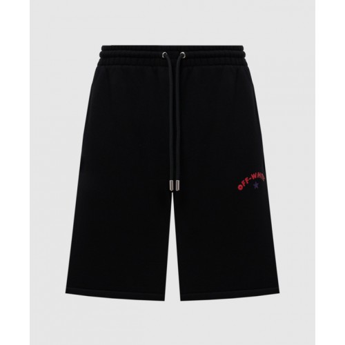 Pantaloni Scurti OFF WHITE, Red Logo Insert, Black Pantaloni Scurti OFF WHITE, Red Logo Insert, Black