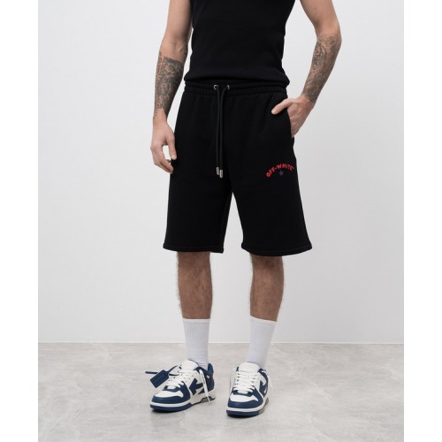 Pantaloni Scurti OFF WHITE, Red Logo Insert, Black Pantaloni Scurti OFF WHITE, Red Logo Insert, Black