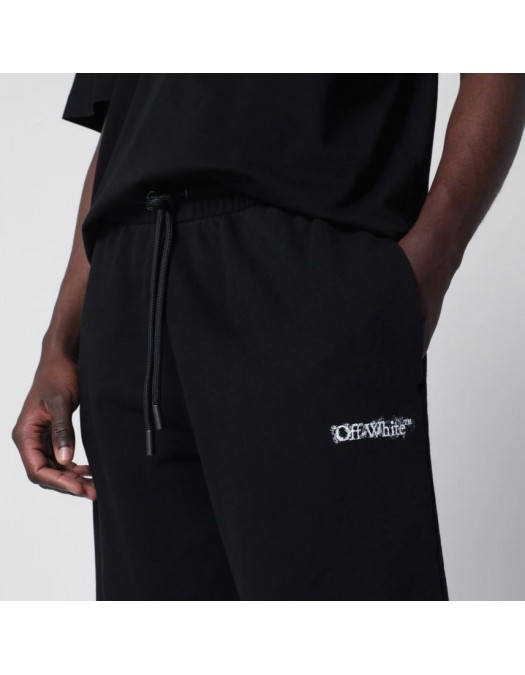 Pantaloni scurti OFF WHITE, Heraldic Arrow Print, Negru - OMCI013S26F001001