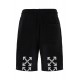 Pantaloni scurti OFF WHITE, Heraldic Arrow Print, Negru - OMCI013S26F001001