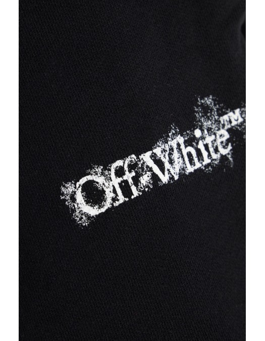 Pantaloni scurti OFF WHITE, Heraldic Arrow Print, Negru - OMCI013S26F001001