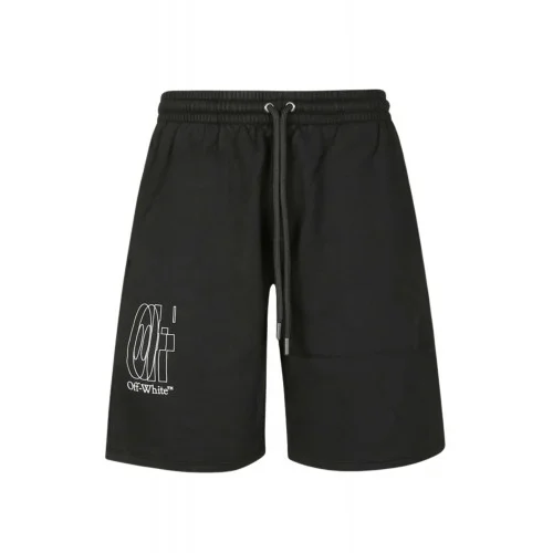 Bermude OFF WHITE, Logo Detailed Drawstring Shorts