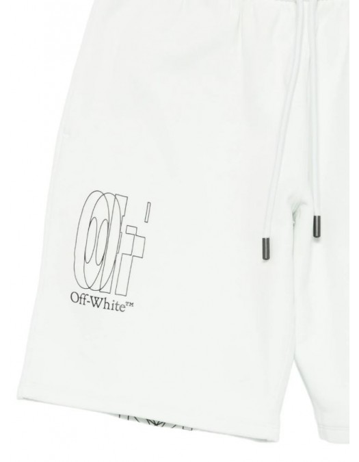 Bermude OFF WHITE, Logo Detailed Drawstring Shorts, Alb - OMCI013S26F004100