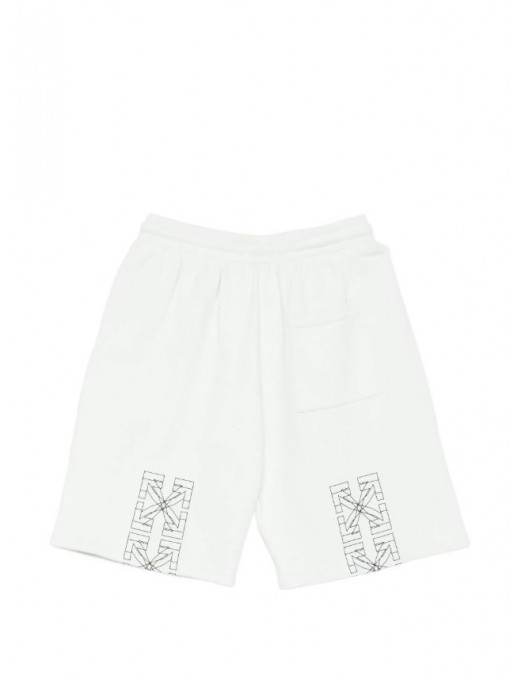 Bermude OFF WHITE, Logo Detailed Drawstring Shorts, Alb - OMCI013S26F004100
