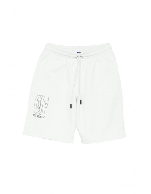 Bermude OFF WHITE, Logo Detailed Drawstring Shorts, Alb - OMCI013S26F004100