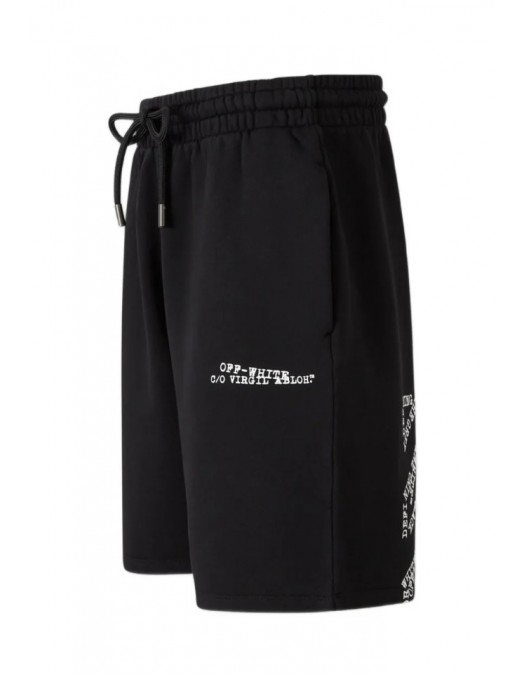 Bermude OFF WHITE, drawstring printed shorts - OMCI013S26F007001