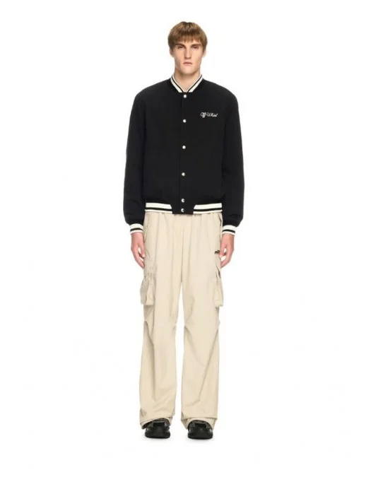 Jacheta OFF WHITE, SCRIPT COTGAB SOUVENIR VARSI, Negru - OMEH05FC99FAB0011001