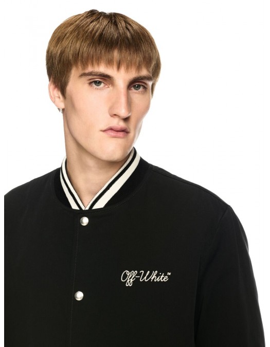 Jacheta OFF WHITE, SCRIPT COTGAB SOUVENIR VARSI, Negru - OMEH05FC99FAB0011001