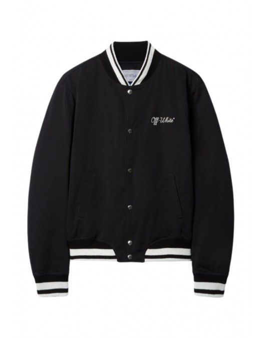 Jacheta OFF WHITE, SCRIPT COTGAB SOUVENIR VARSI, Negru - OMEH05FC99FAB0011001