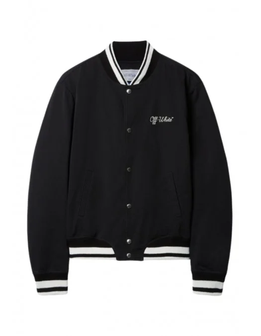 Jacheta OFF WHITE, SCRIPT COTGAB SOUVENIR VARSI, Negru - OMEH05FC99FAB0011001