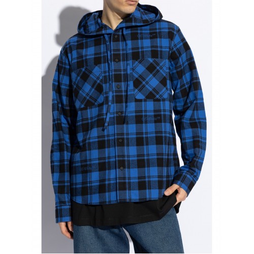 CAMASA OFF WHITE, Model Carouri, Hooded Shirt CAMASA OFF WHITE, Model Carouri, Hooded Shirt