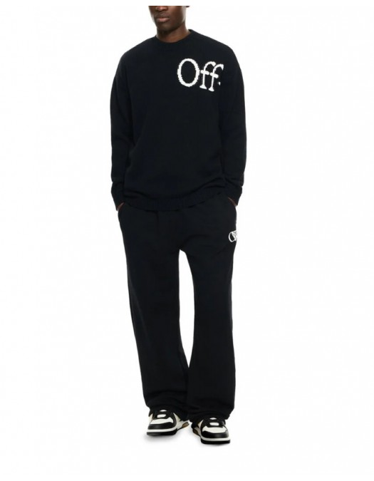 Pulover OFF WHITE, Bookish Shared Crewneck Sweater - OMHE20QS26K001001