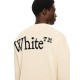 Pulover OFF WHITE, Bookish Shared Crewneck Sweater, Alb - OMHE20QS26K001110