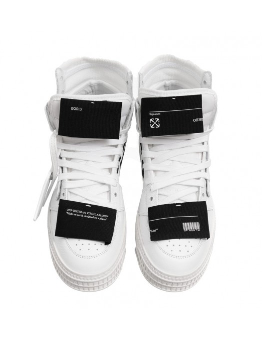 Sneakers OFF WHITE, Off Court 3.0 High Top White, Tag Negru FOR HER - OWIA112C99LEA0040110