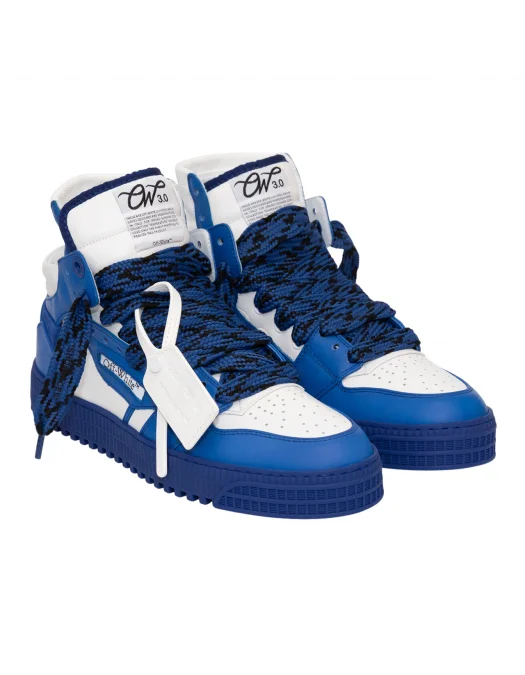 Sneakers OFF WHITE, 3.0 Off Court, Logo Patch, Electric Blue Details, White - OMIA065F24LEA0020145 Sneakers OFF WHITE, 3.0 Off Court, Logo Patch, Electric Blue Details, White - OMIA065F24LEA0020145