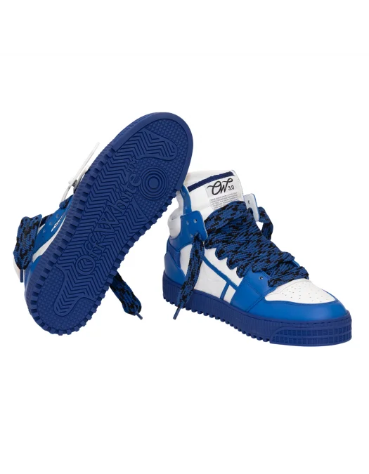 Sneakers OFF WHITE, 3.0 Off Court, Logo Patch, Electric Blue Details, White - OMIA065F24LEA0020145 Sneakers OFF WHITE, 3.0 Off Court, Logo Patch, Electric Blue Details, White - OMIA065F24LEA0020145