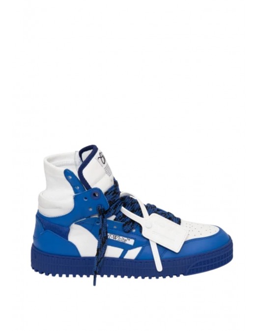 Sneakers OFF WHITE, 3.0 Off Court, Logo Patch, Electric Blue Details, White - OMIA065F24LEA0020145