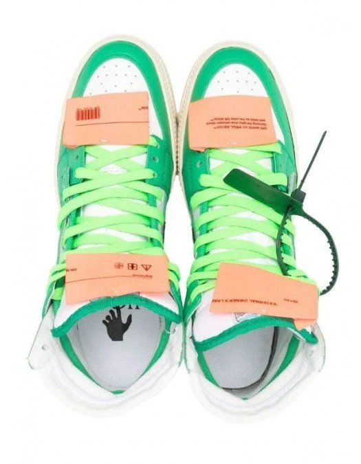 Sneakers OFF WHITE, OFF COURT 3.0, Piele, All Green - OMIA065S23LEA0010155 Sneakers OFF WHITE, OFF COURT 3.0, Piele, All Green - OMIA065S23LEA0010155