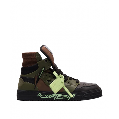 Sneakers OFF WHITE, 3.0 Off Court, Logo Patch, Coffee Brown Sneakers OFF WHITE, 3.0 Off Court, Logo Patch, Coffee Brown