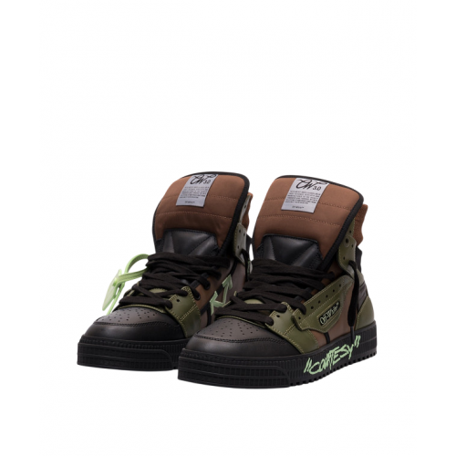 Sneakers OFF WHITE, 3.0 Off Court, Logo Patch, Coffee Brown Sneakers OFF WHITE, 3.0 Off Court, Logo Patch, Coffee Brown