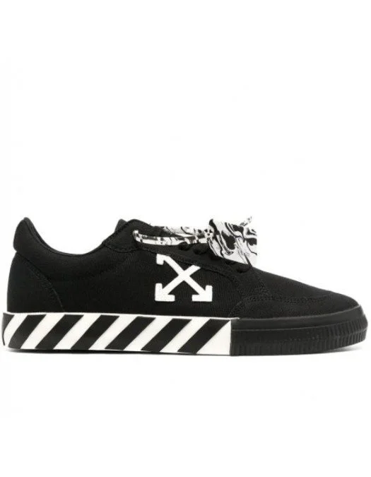 Sneakers Off White, Low Vulcanized Black - OMIA085R21FAB0011001