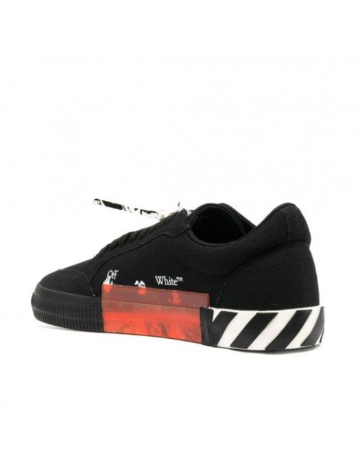 Sneakers Off White, Low Vulcanized Black - OMIA085R21FAB0011001