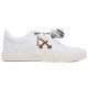 Sneakers OFF WHITE, Sageti Maro, Alb - OMIA085R21FAB0020160