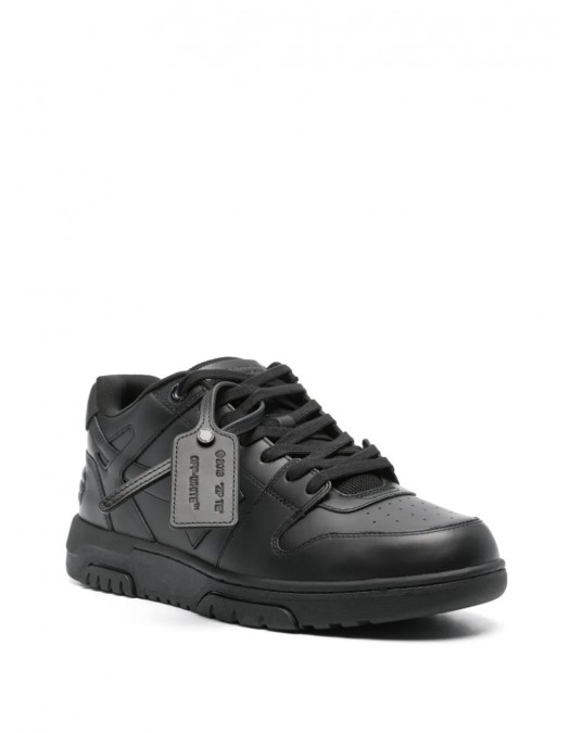 Sneakers OFF WHITE, Out Of Office, Leather, Men, Full Black - OMIA189C99LEA0131010